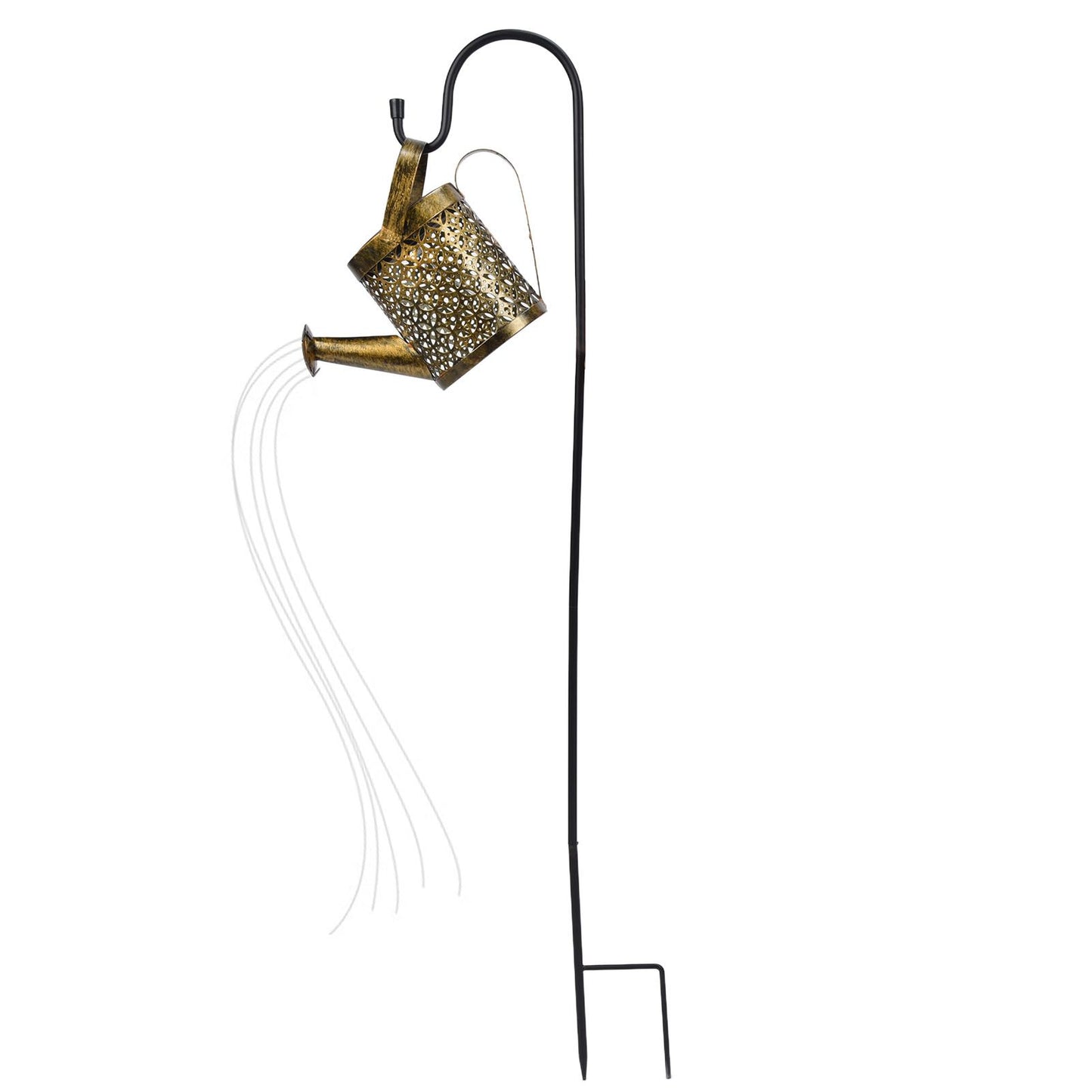 Solar Watering Can Lights Automatic Unique Rust Proof Convenient Retro Kettle Shape LanternS S Shape