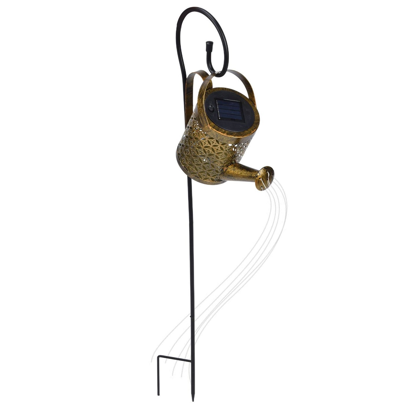 Solar Watering Can Lights Automatic Unique Rust Proof Convenient Retro Kettle Shape LanternS G Shape