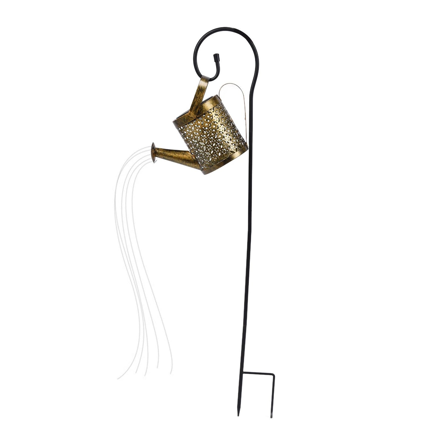 Solar Watering Can Lights Automatic Unique Rust Proof Convenient Retro Kettle Shape LanternS G Shape