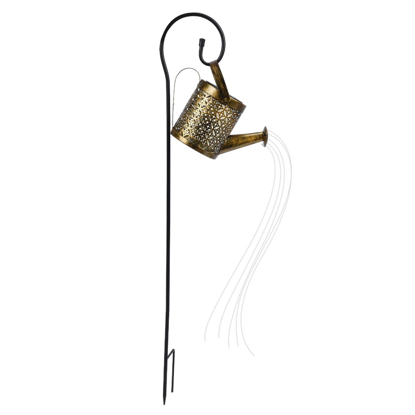 Solar Watering Can Lights Automatic Unique Rust Proof Convenient Retro Kettle Shape LanternS G Shape