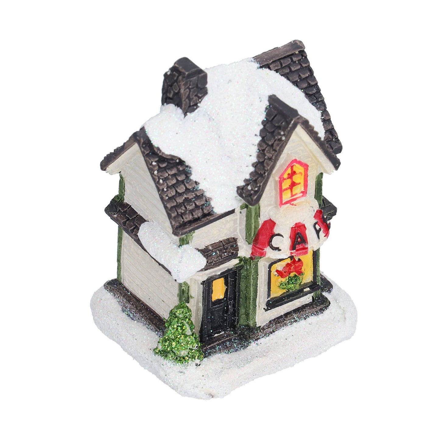 Christmas Village House LED Christmas Resin Light House with LED Light Battery Operated
