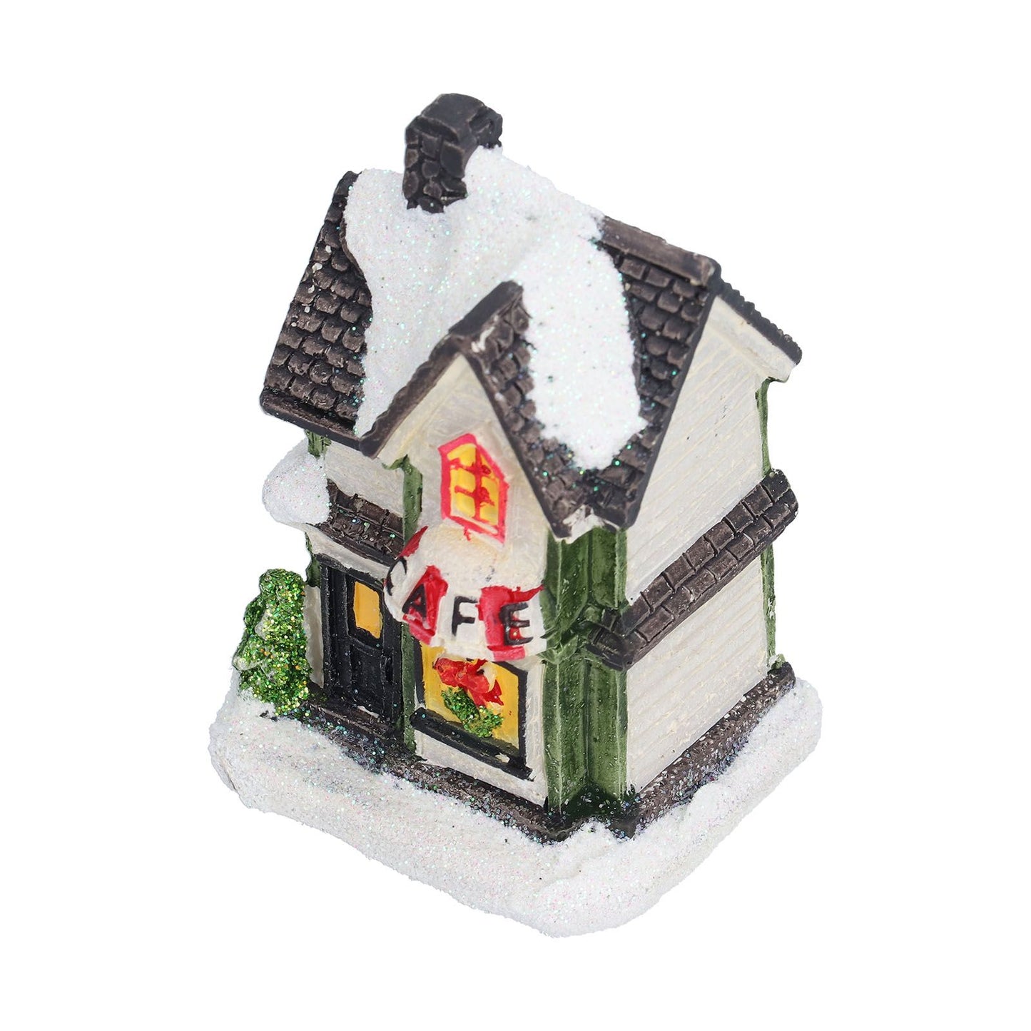 Christmas Village House LED Christmas Resin Light House with LED Light Battery Operated