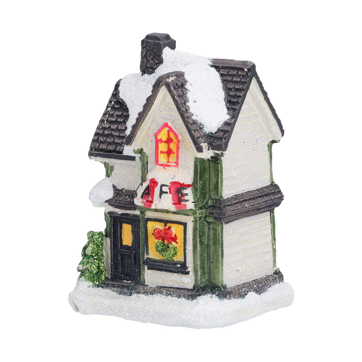 Christmas Village House LED Christmas Resin Light House with LED Light Battery Operated