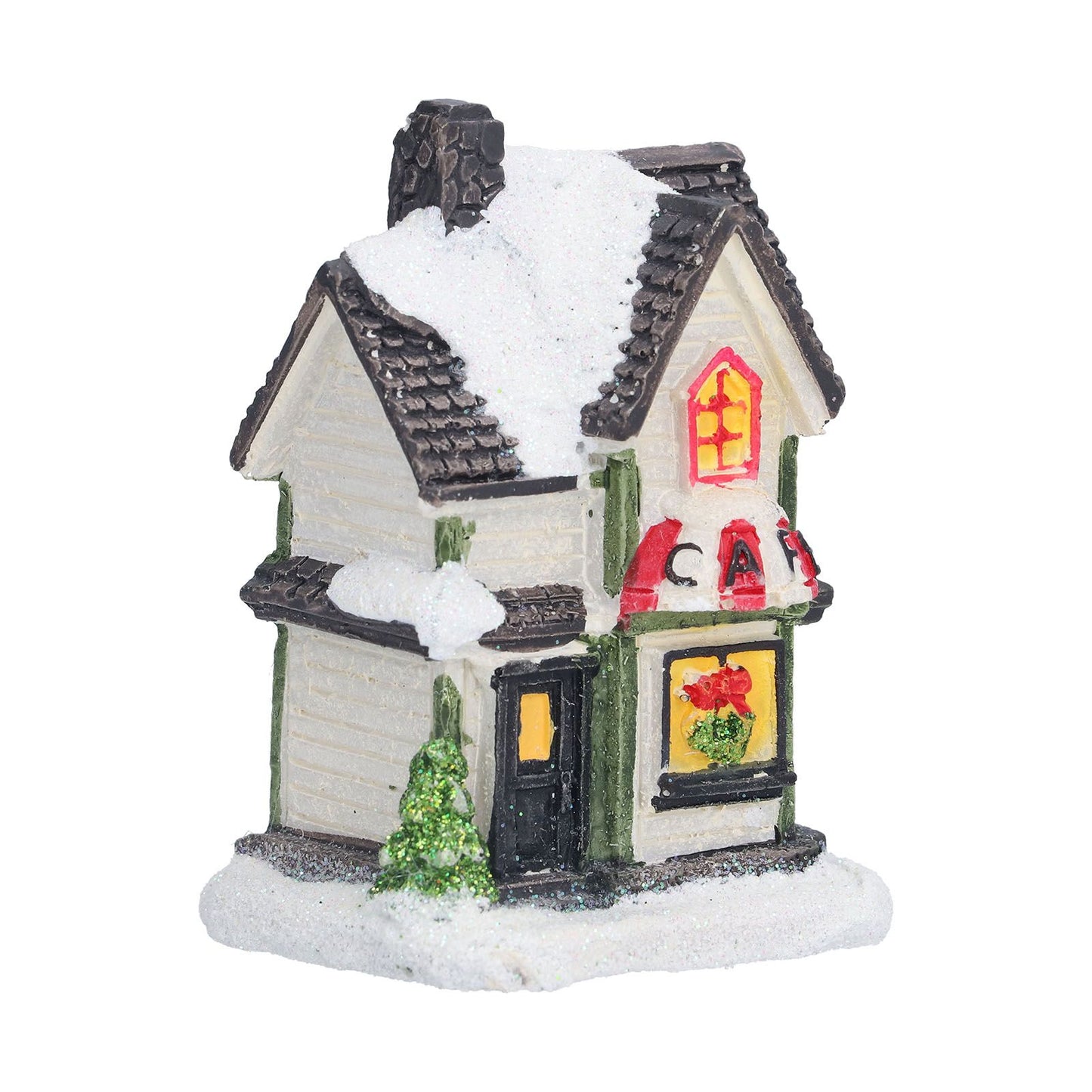 Christmas Village House LED Christmas Resin Light House with LED Light Battery Operated