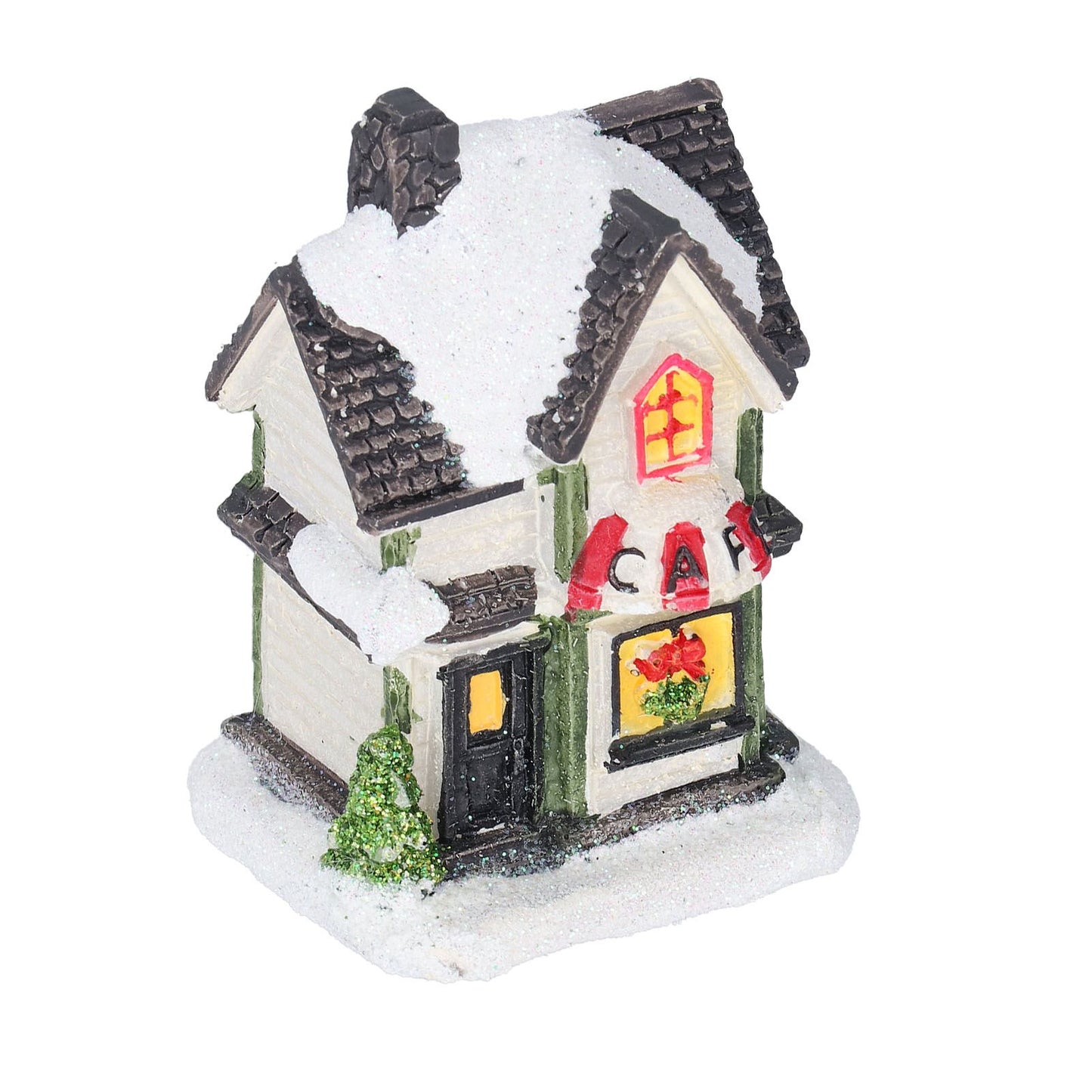 Christmas Village House LED Christmas Resin Light House with LED Light Battery Operated