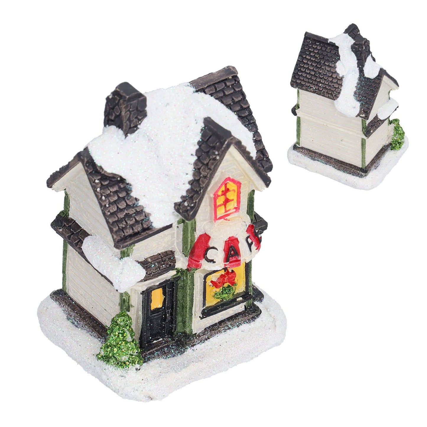 Christmas Village House LED Christmas Resin Light House with LED Light Battery Operated