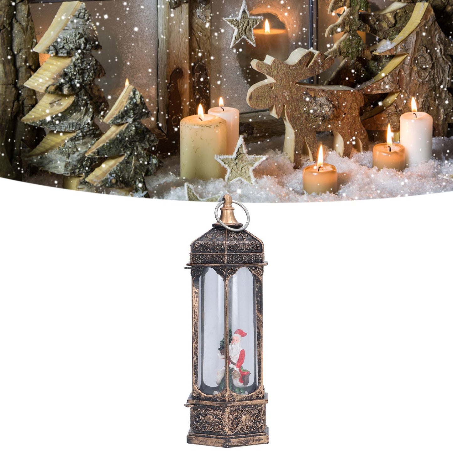 Christmas Led Wind Lanterns Decorative Glowing Led Electronic Wind Lanterns for Home Holiday