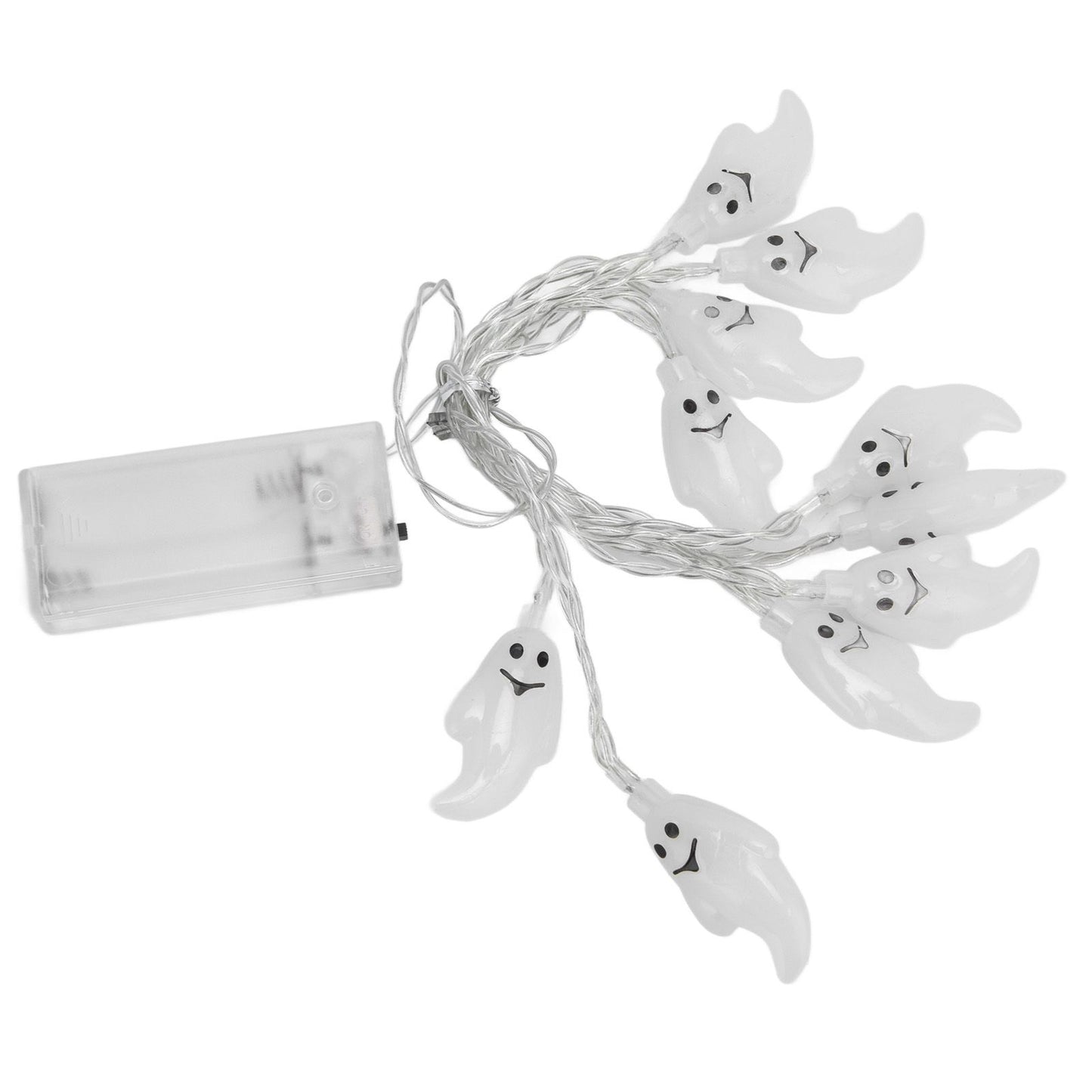 Halloween String Lights 10LED Battery Powered Decorative Ghost String Lamps for Indoor Outdoor Party