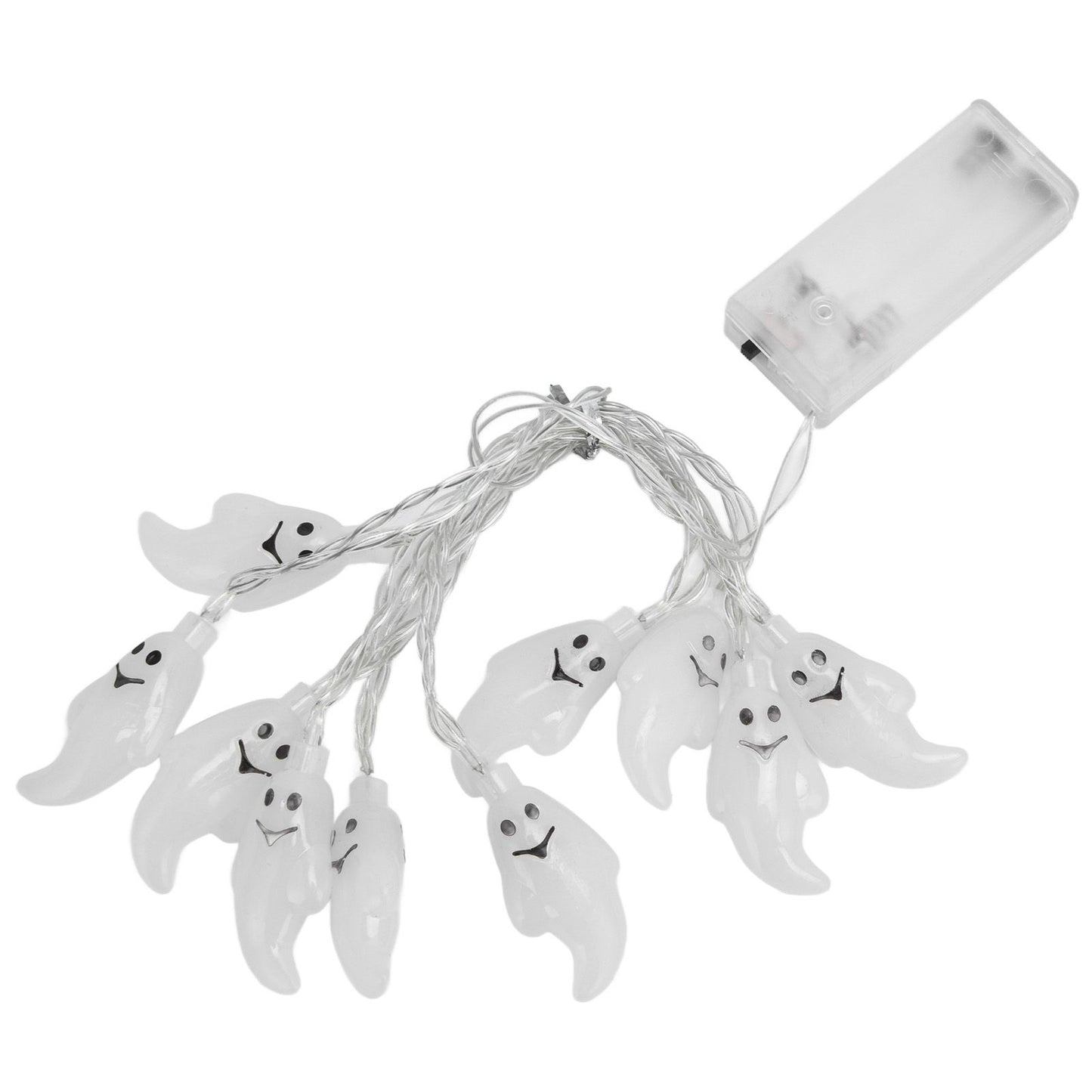Halloween String Lights 10LED Battery Powered Decorative Ghost String Lamps for Indoor Outdoor Party