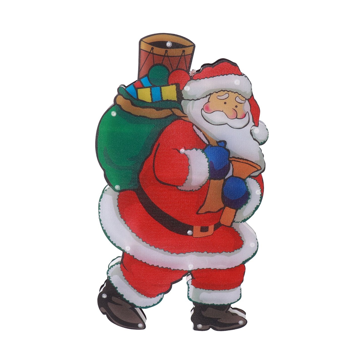 LED Santa Decoration Lights Window Battery Powered LED Christmas Cup Pendant Lights with Suction Cup