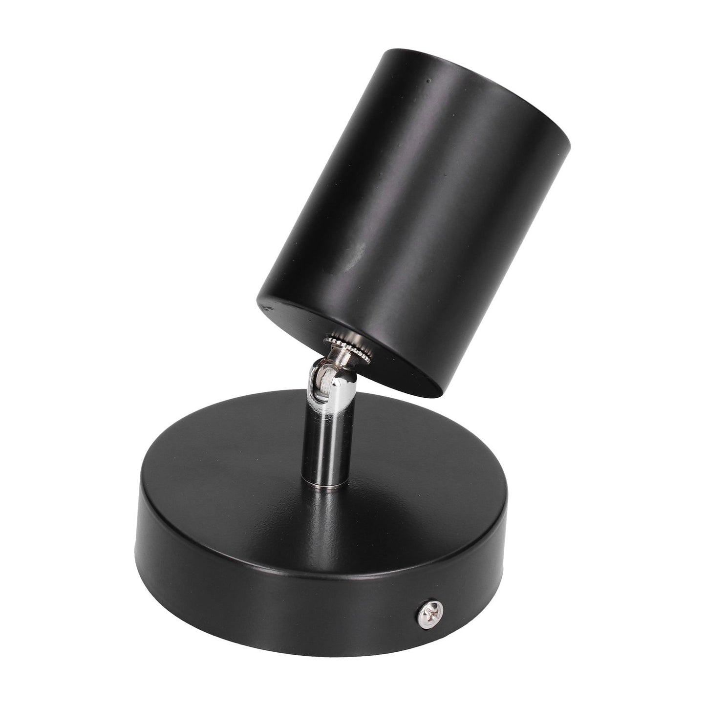 GU10 Spotlight Base Single Head Wrought Iron Adjustable Track Light Holder for Bedroom Shopping Mall 85‑265VBlack
