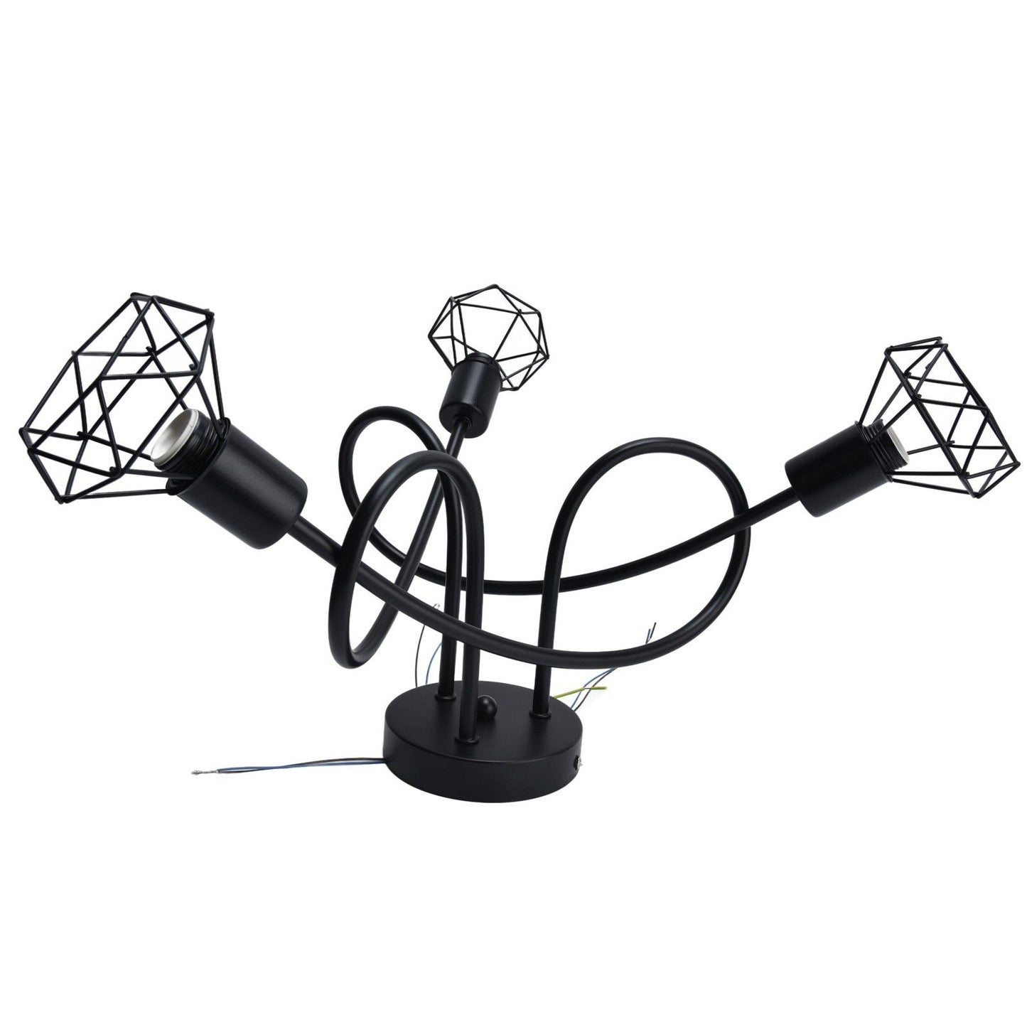 3 Heads Pendant Light Hollow Iron Ceiling Lamp Base for Bedroom Dining Room Living Room for E14 Bulb 85‑265V