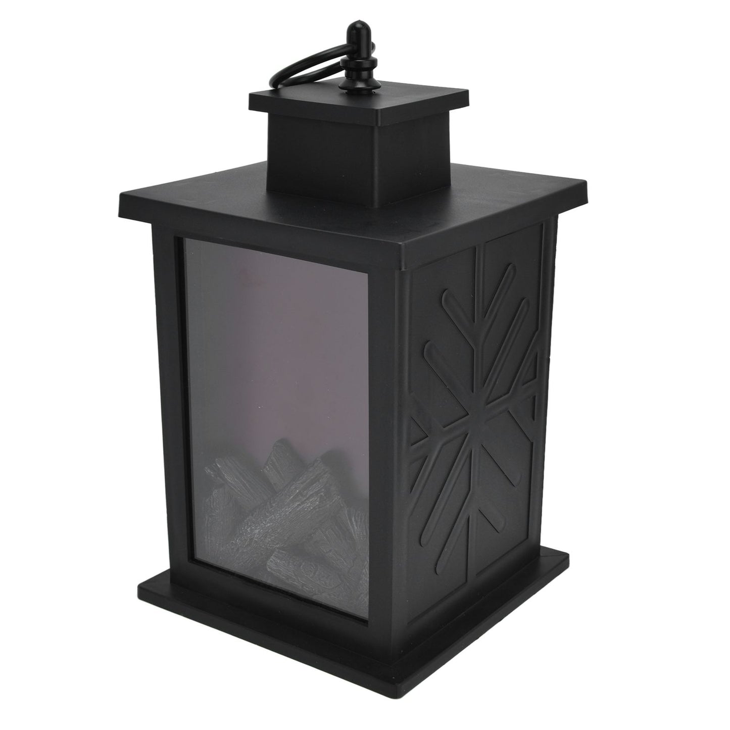 Fireplace Lantern LED Portable Hanging Handle Simulation Decoration Survival Kit Warm Light