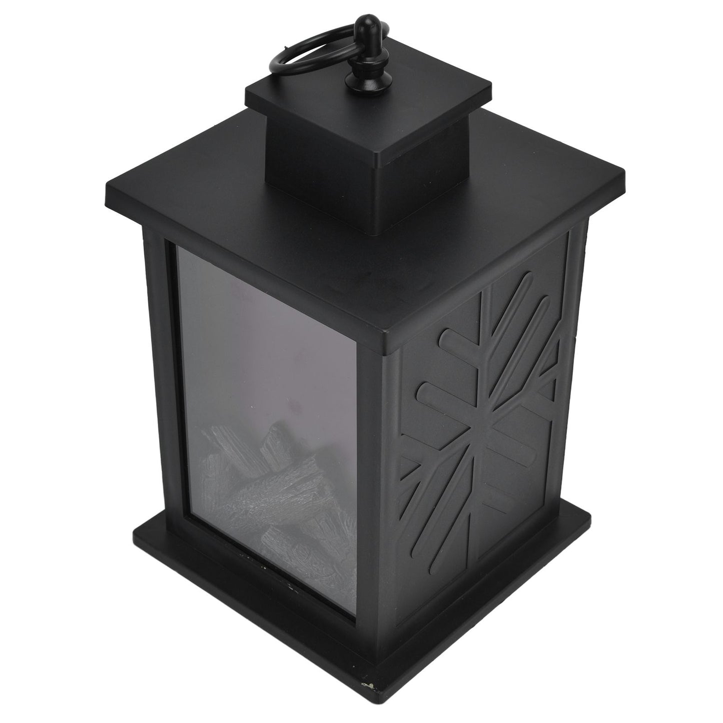 Fireplace Lantern LED Portable Hanging Handle Simulation Decoration Survival Kit Warm Light