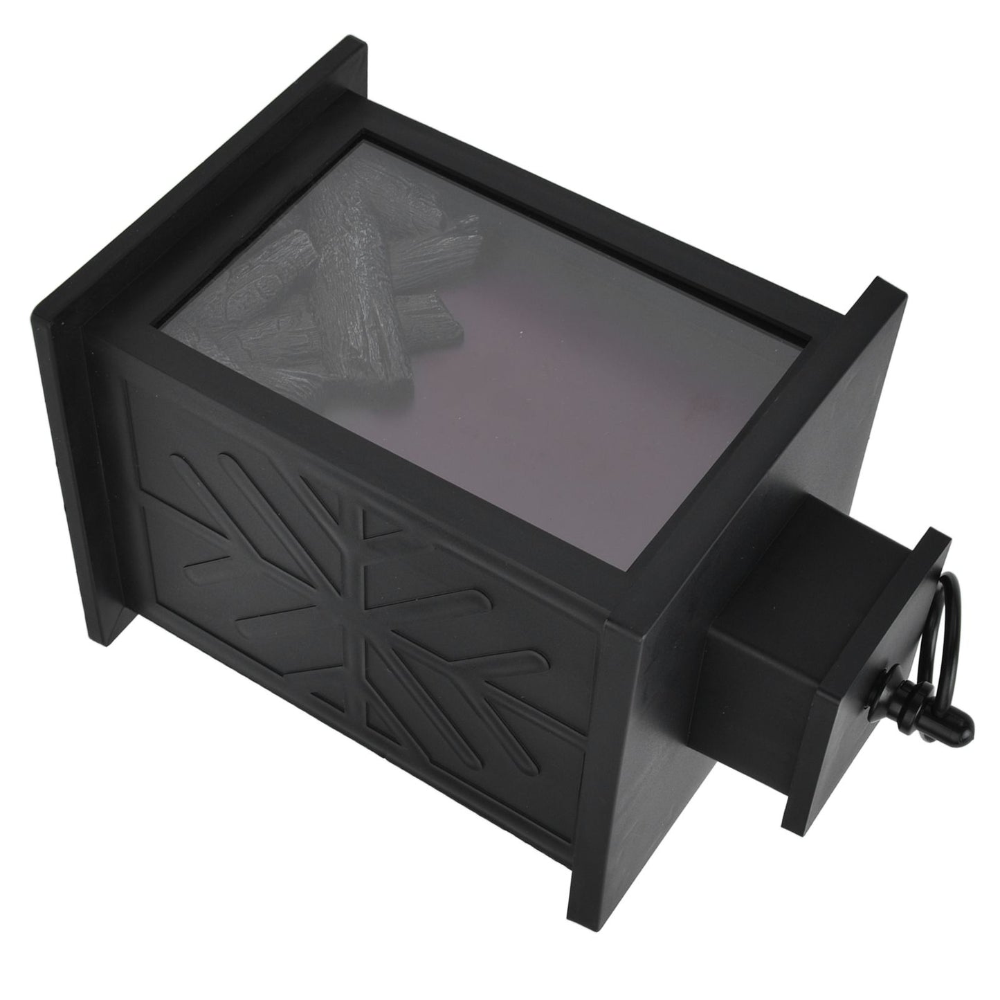 Fireplace Lantern LED Portable Hanging Handle Simulation Decoration Survival Kit Warm Light