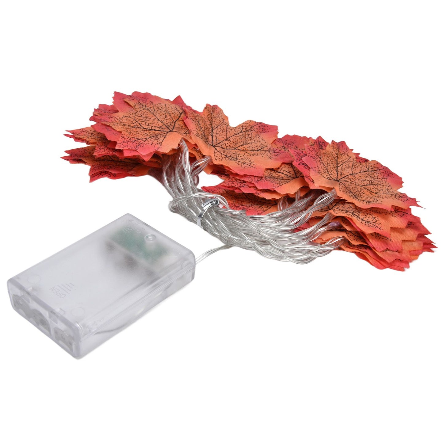 Maple Leaves String Lights LED Fall Lighted Garland Thanksgiving Decorations 9.8ft Warm Light