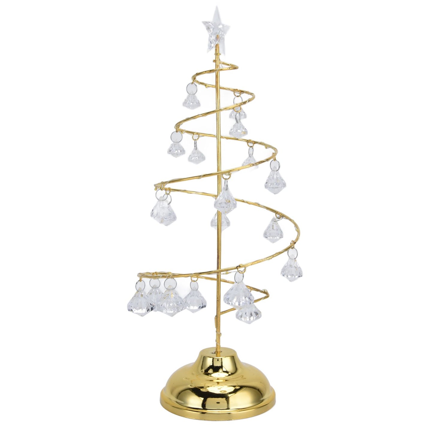 Christmas Tree Crystal Table Light LED Christmas Tree Table Lamp for Bedroom Bathroom Stair Warm Gold