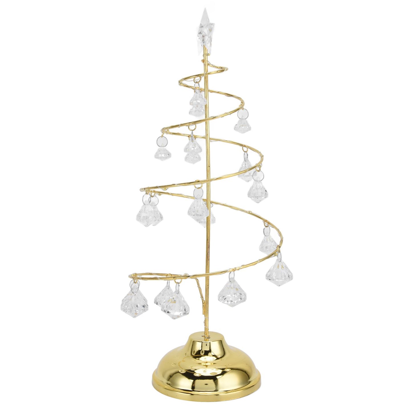 Christmas Tree Crystal Table Light LED Christmas Tree Table Lamp for Bedroom Bathroom Stair Warm Gold