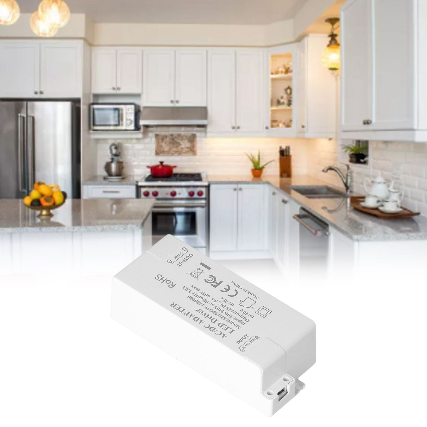 60W LED Driver Transformer Input AC100‑240V Output DC12V 5A DIY Lamp Drive Power Supply Accessory