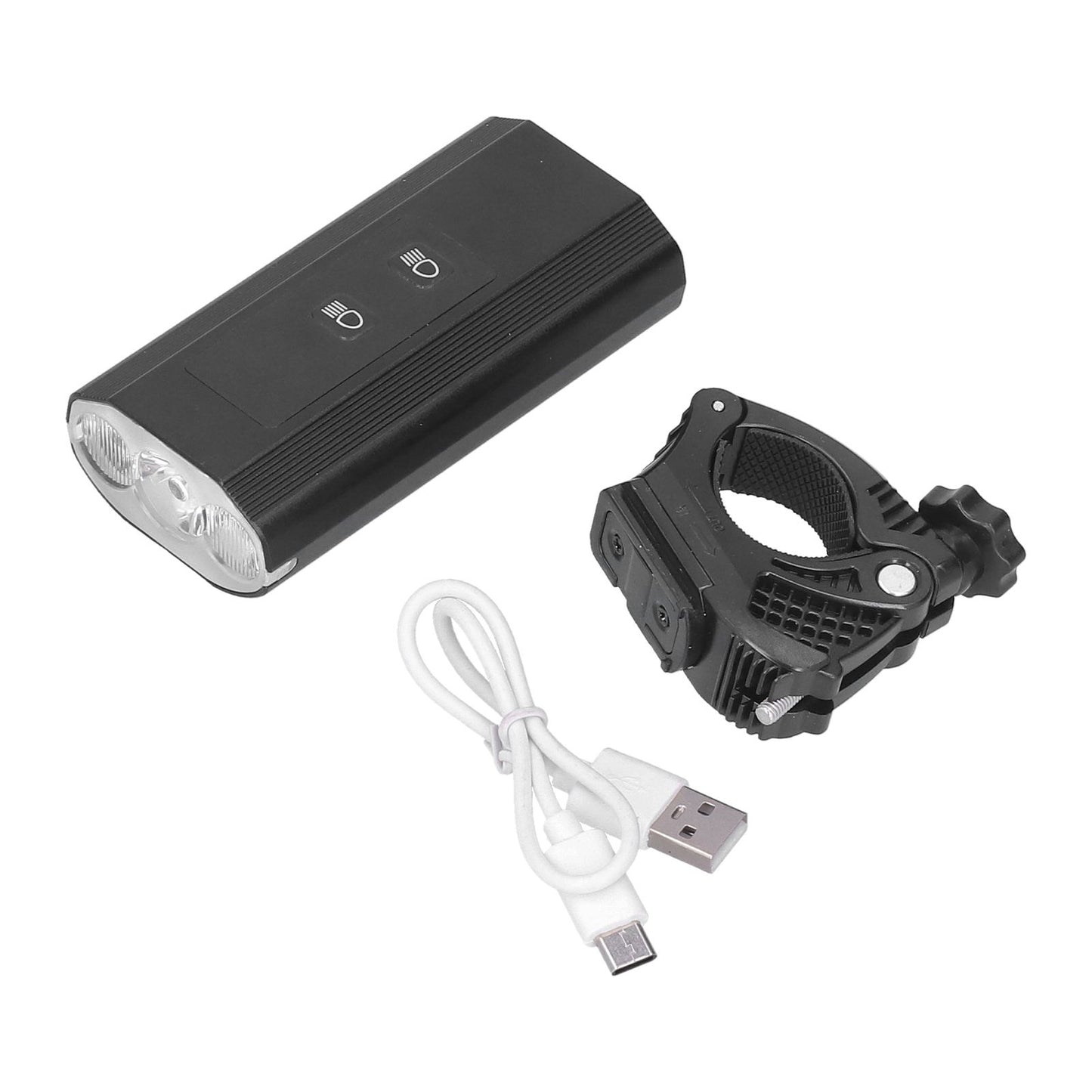 3LED Bike Light Adjustable Waterproof Bicycle Headlight with Battery Display USB Charging for Road Mountain