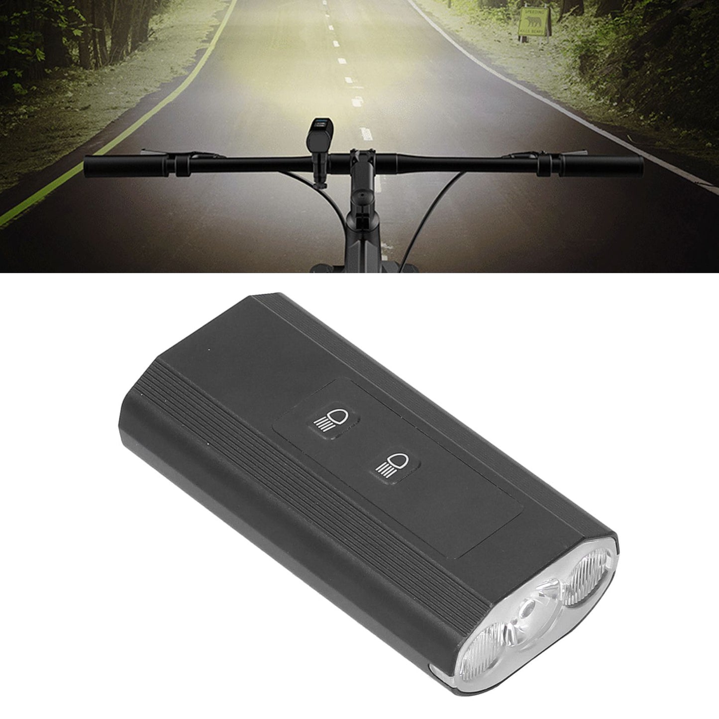 3LED Bike Light Adjustable Waterproof Bicycle Headlight with Battery Display USB Charging for Road Mountain