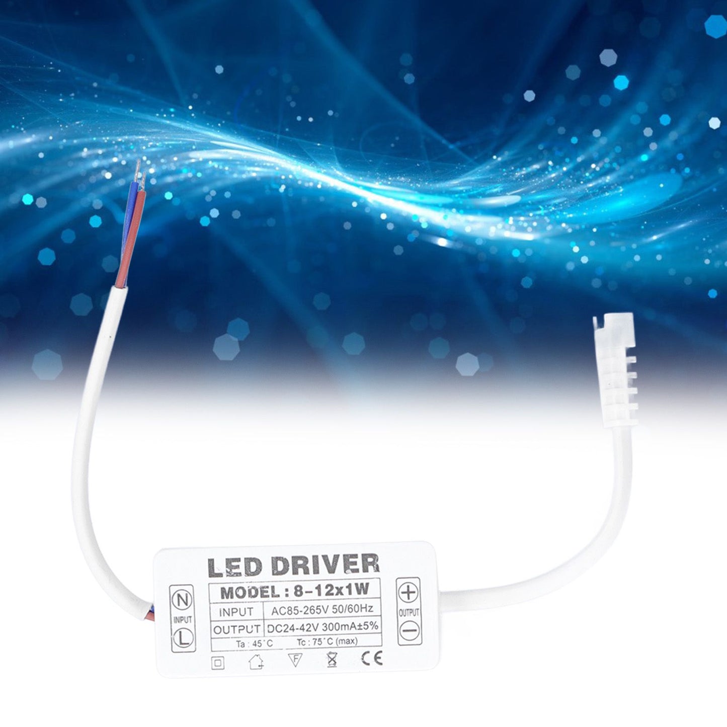 LED Driver 300mA Constant Current Transformer DC24‑42V Lamp Power Supply Driver AC85‑265V