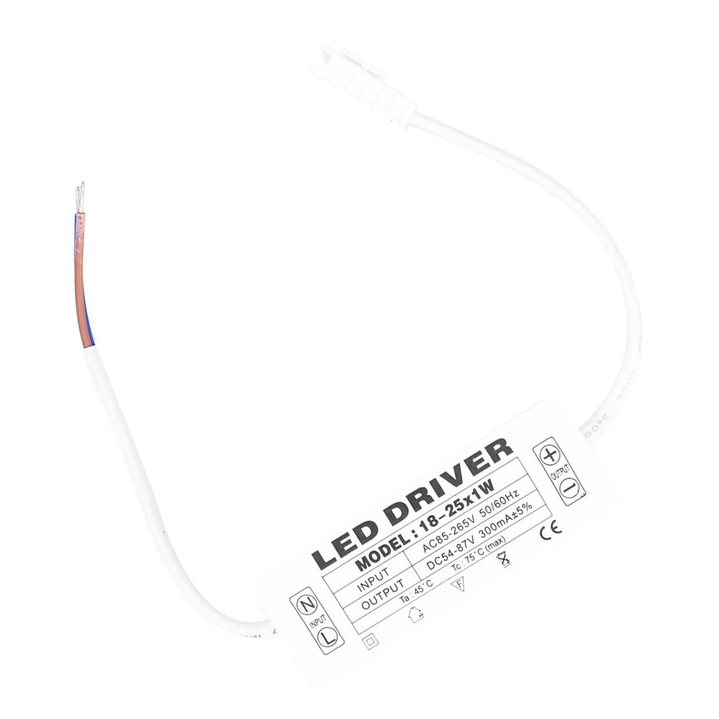 18‑25X1W LED Driver Constant Current 300mA Input AC85‑265V Output 54‑87VDC LED Driver Transformer