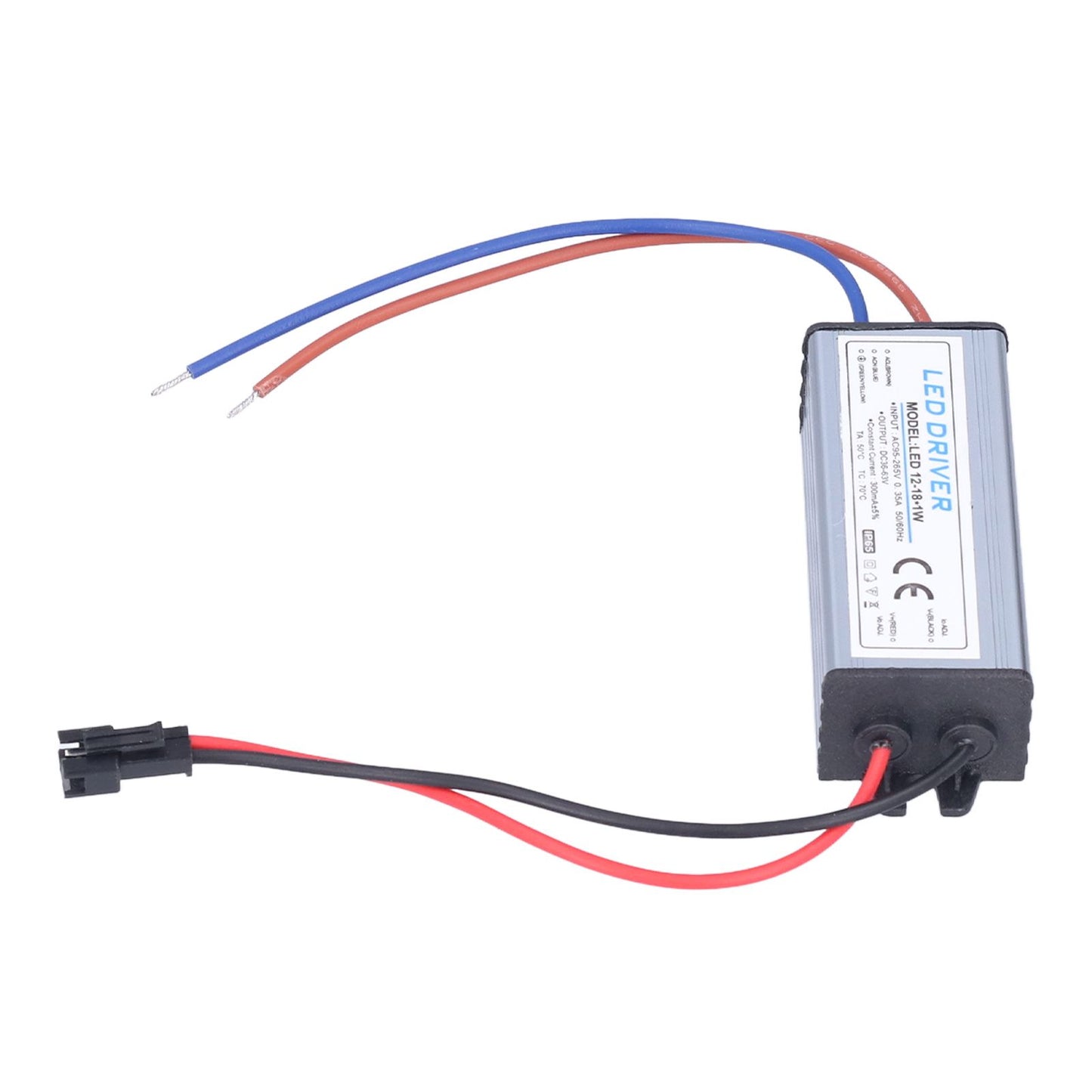 12‑18X1W 300mA LED Driver AC95‑265V/DC36‑63V Waterproof LED Power Driver for LED Light Strips