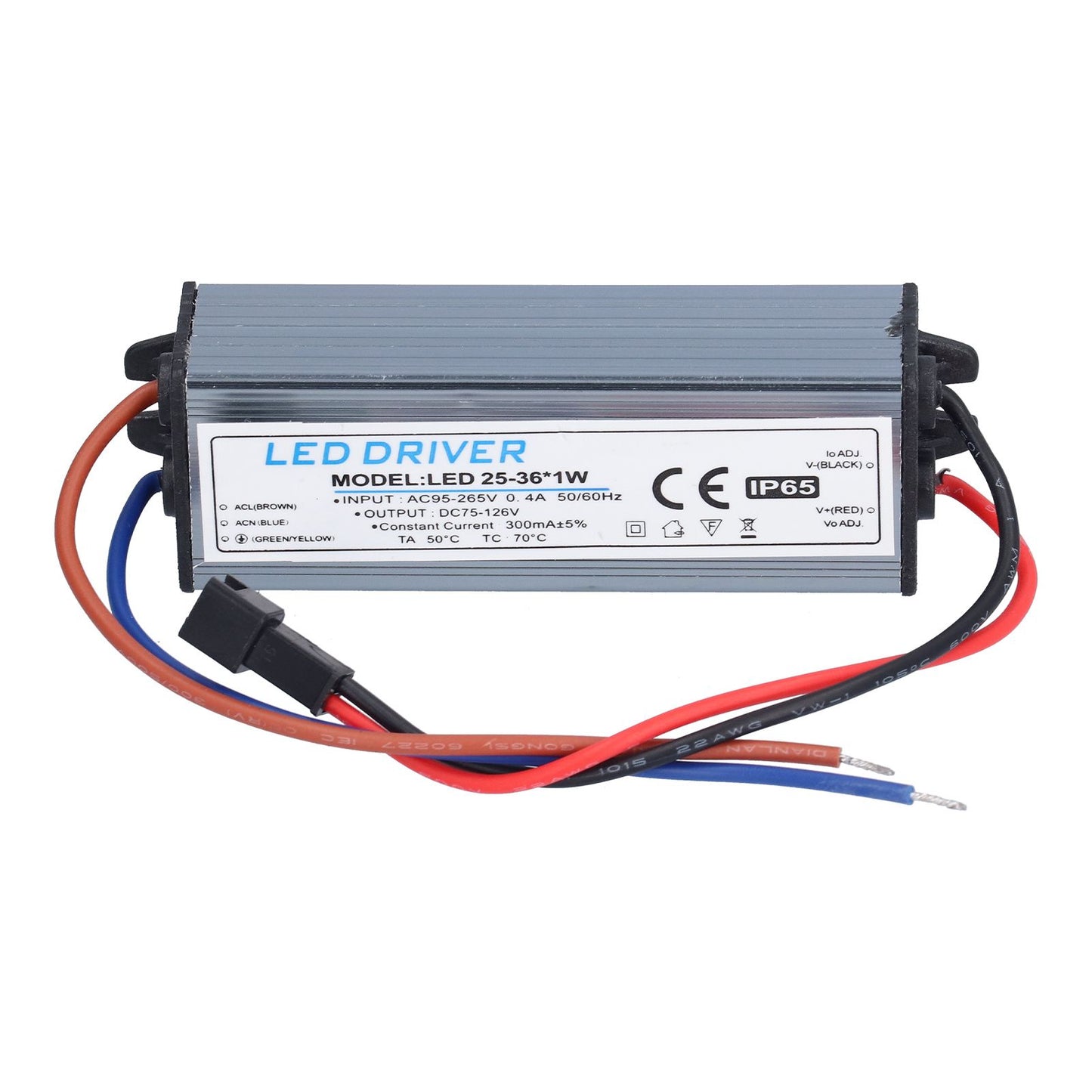 LED Driver Light Transformer DIY Lamp Driving Power Supply AC95‑265V DC75‑126V 25‑36x1W 300mA