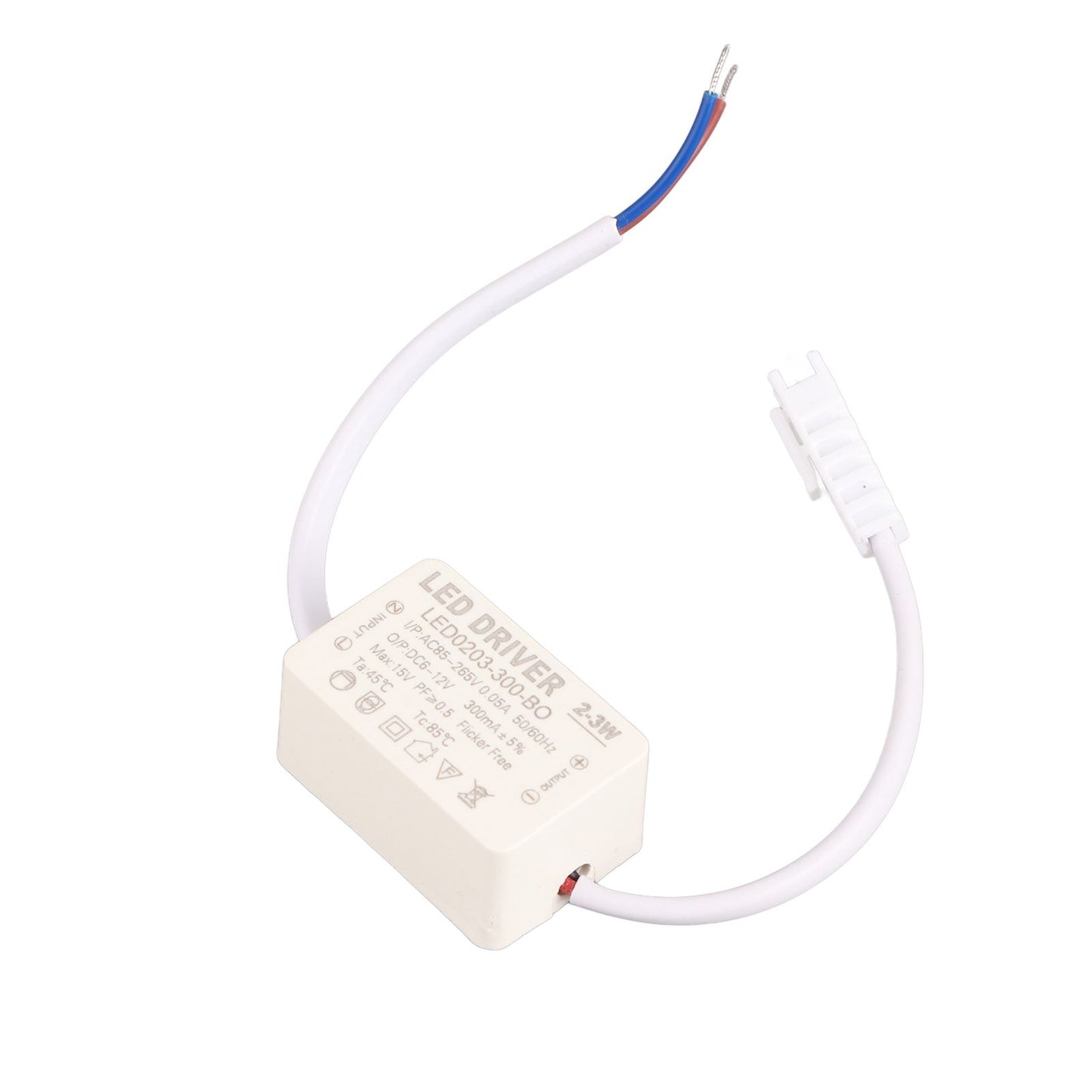 LED Driver Constant Current 300mA High Power AC 85‑265V Output 6‑12V DC Connector for LED Lamp Products
