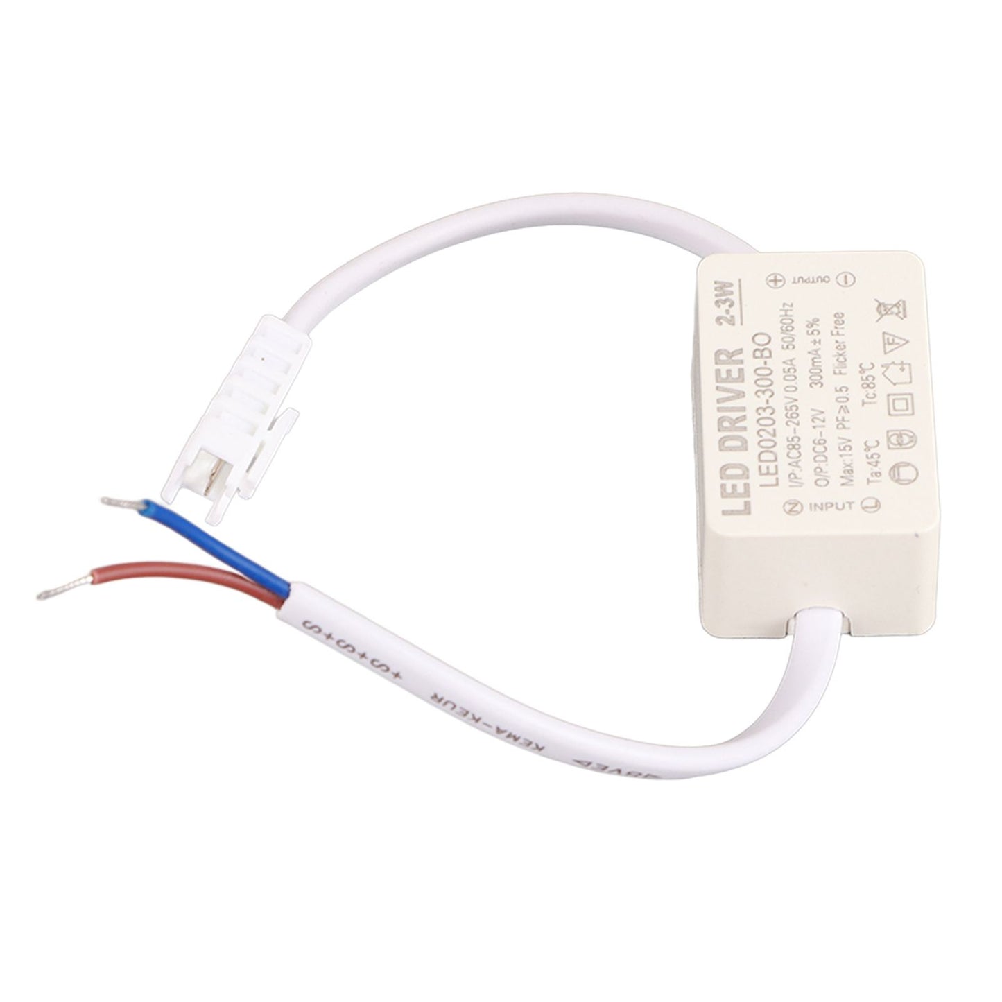 LED Driver Constant Current 300mA High Power AC 85‑265V Output 6‑12V DC Connector for LED Lamp Products