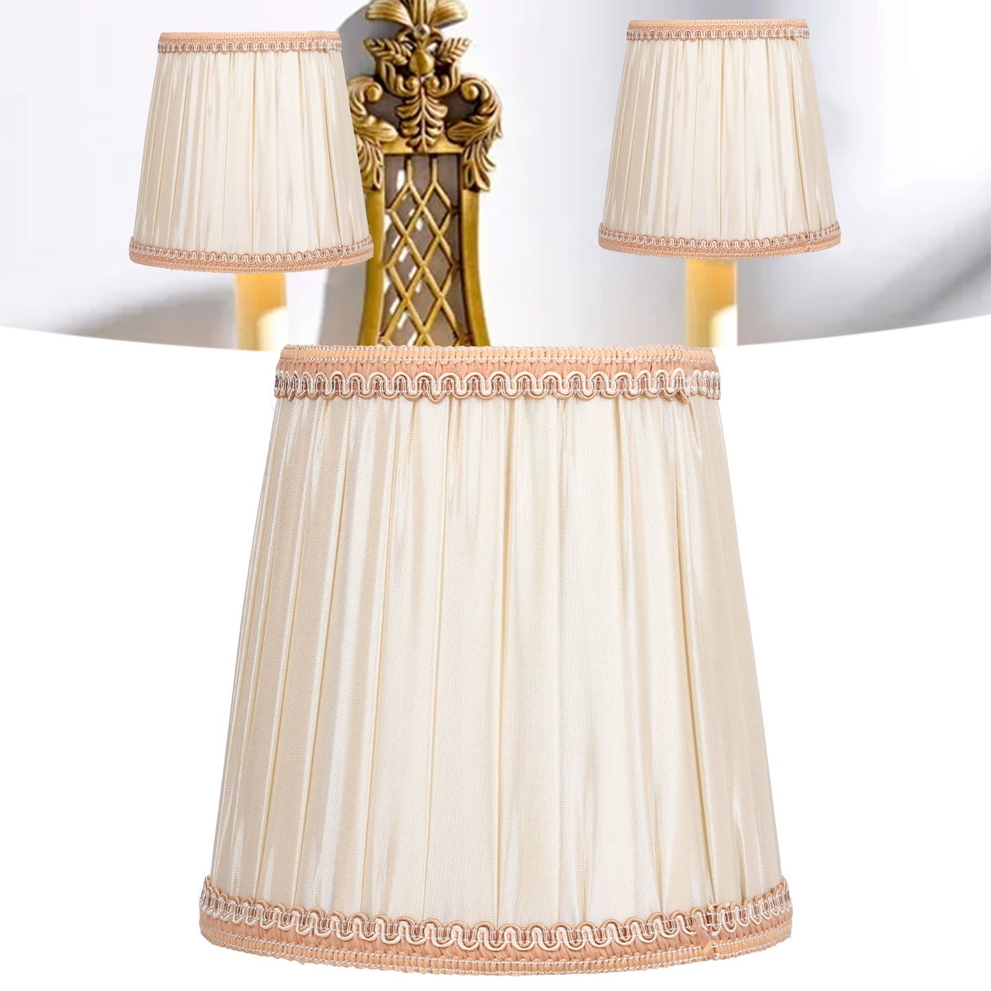Cloth Lampshade Meson Installation Modern Simple Style for Candle Table Lamps Crystal Chandelier E14