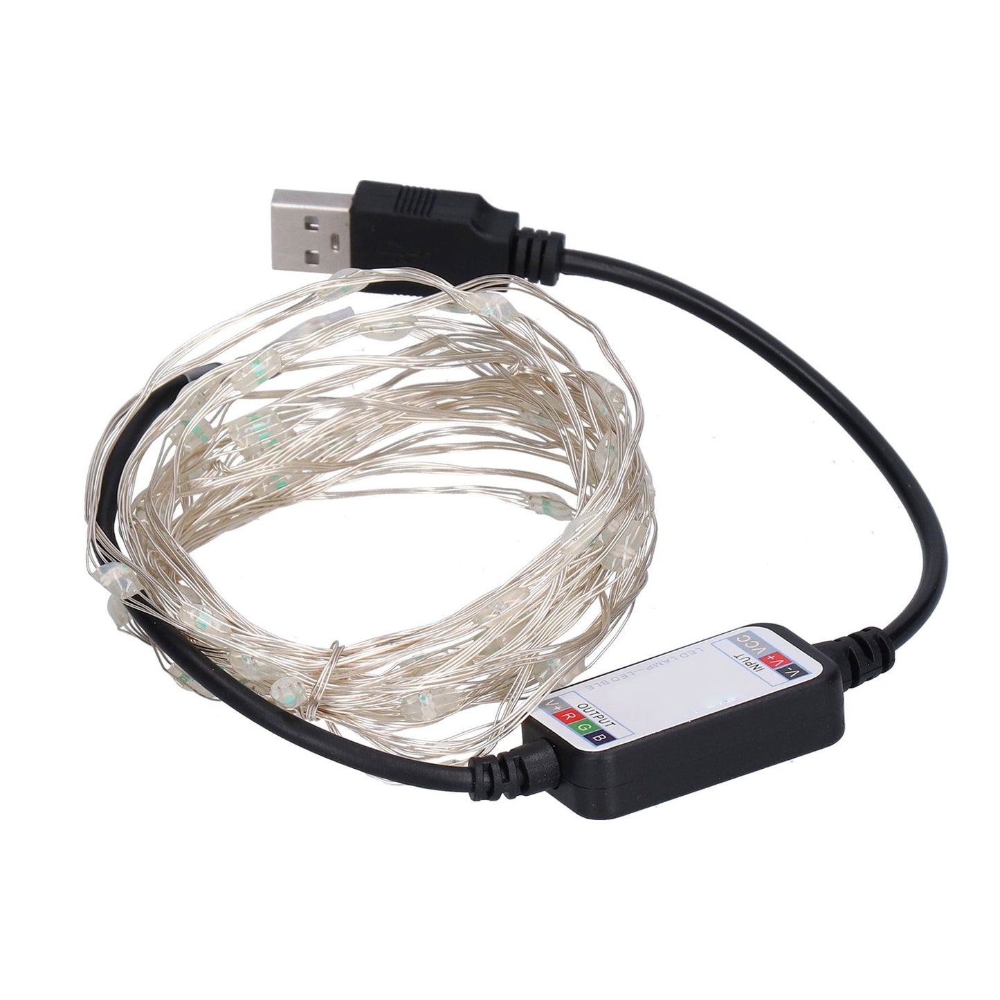 String Lights USB LED Colorful RGB Waterproof Copper Wire Music Light String Christmas Decoration Light5m 50 Lights