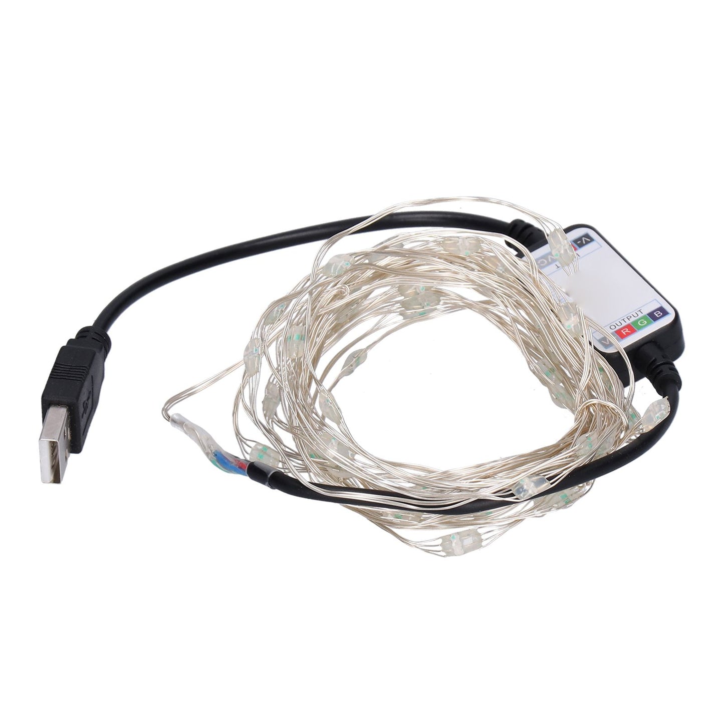 String Lights USB LED Colorful RGB Waterproof Copper Wire Music Light String Christmas Decoration Light5m 50 Lights
