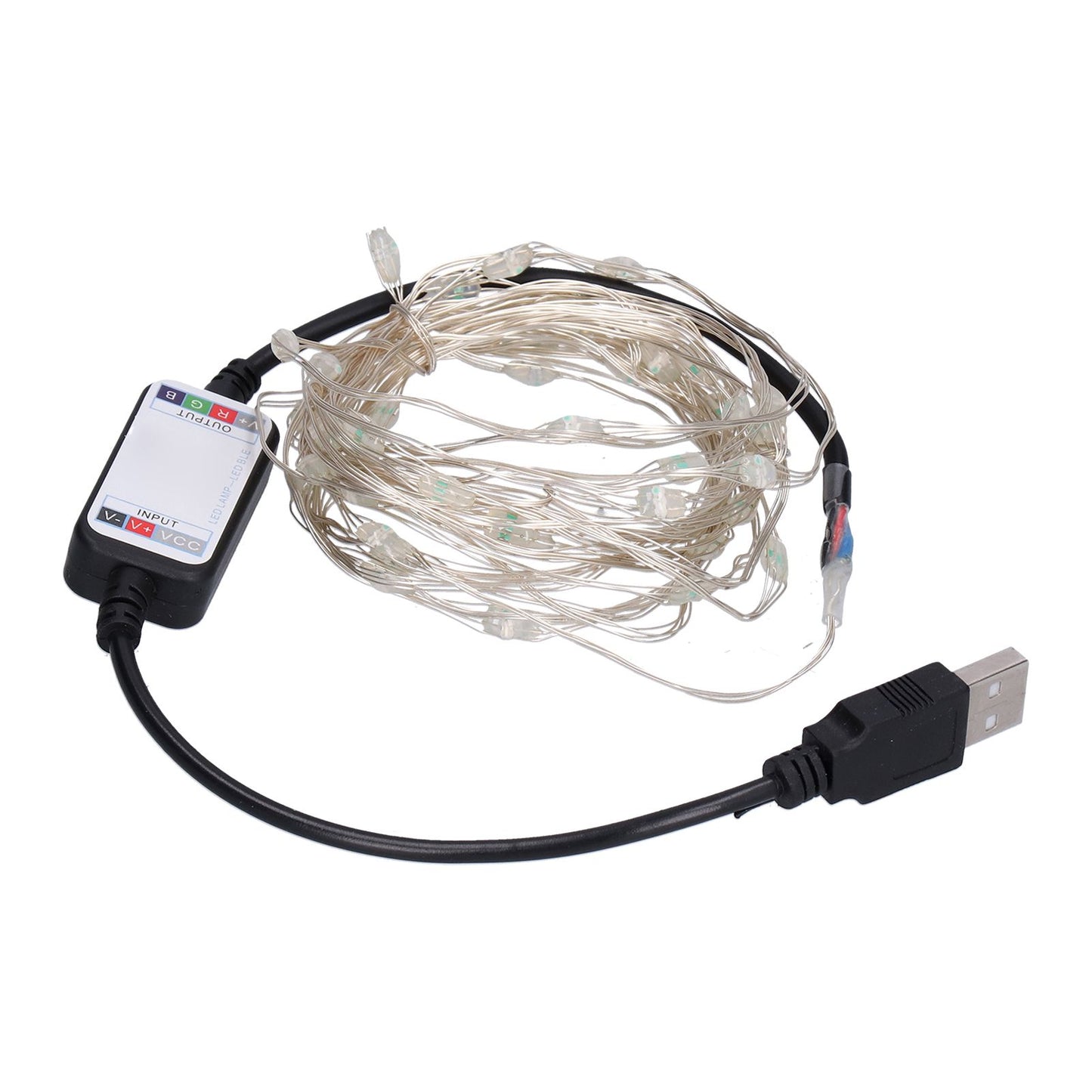 String Lights USB LED Colorful RGB Waterproof Copper Wire Music Light String Christmas Decoration Light5m 50 Lights