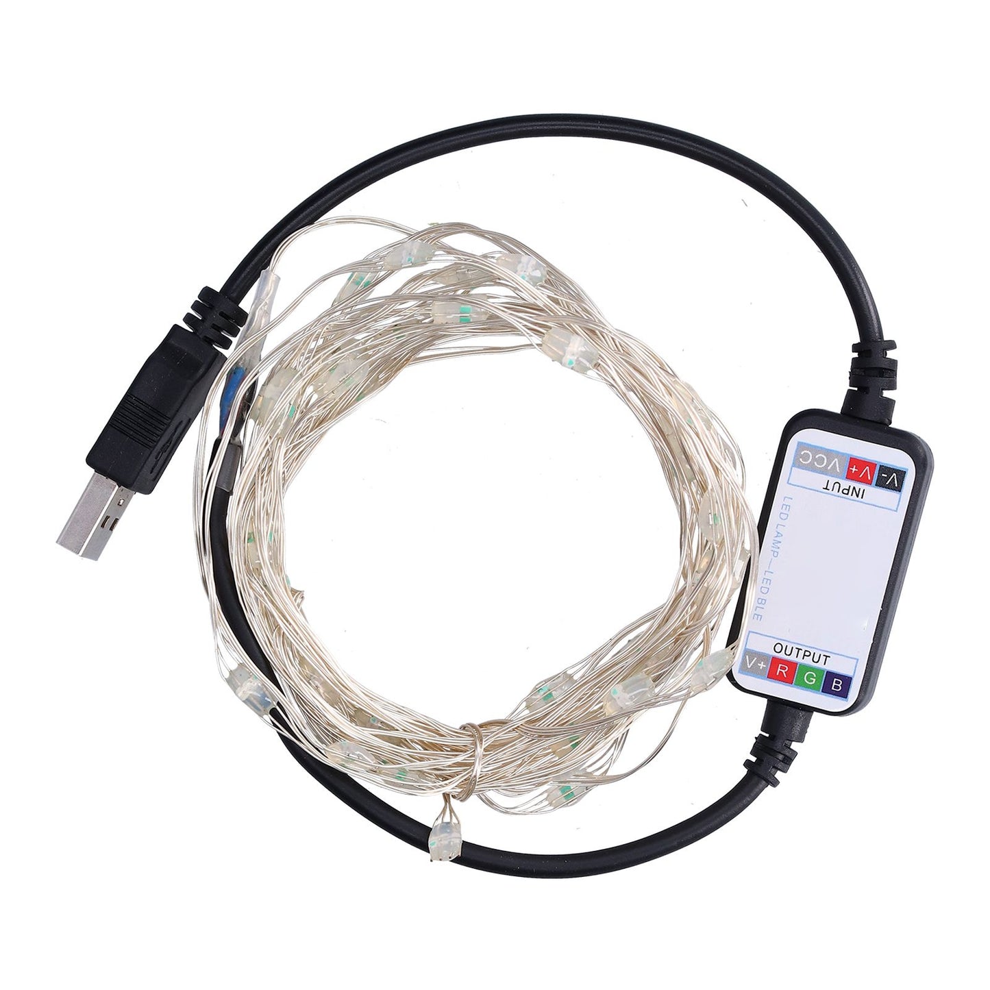 String Lights USB LED Colorful RGB Waterproof Copper Wire Music Light String Christmas Decoration Light5m 50 Lights