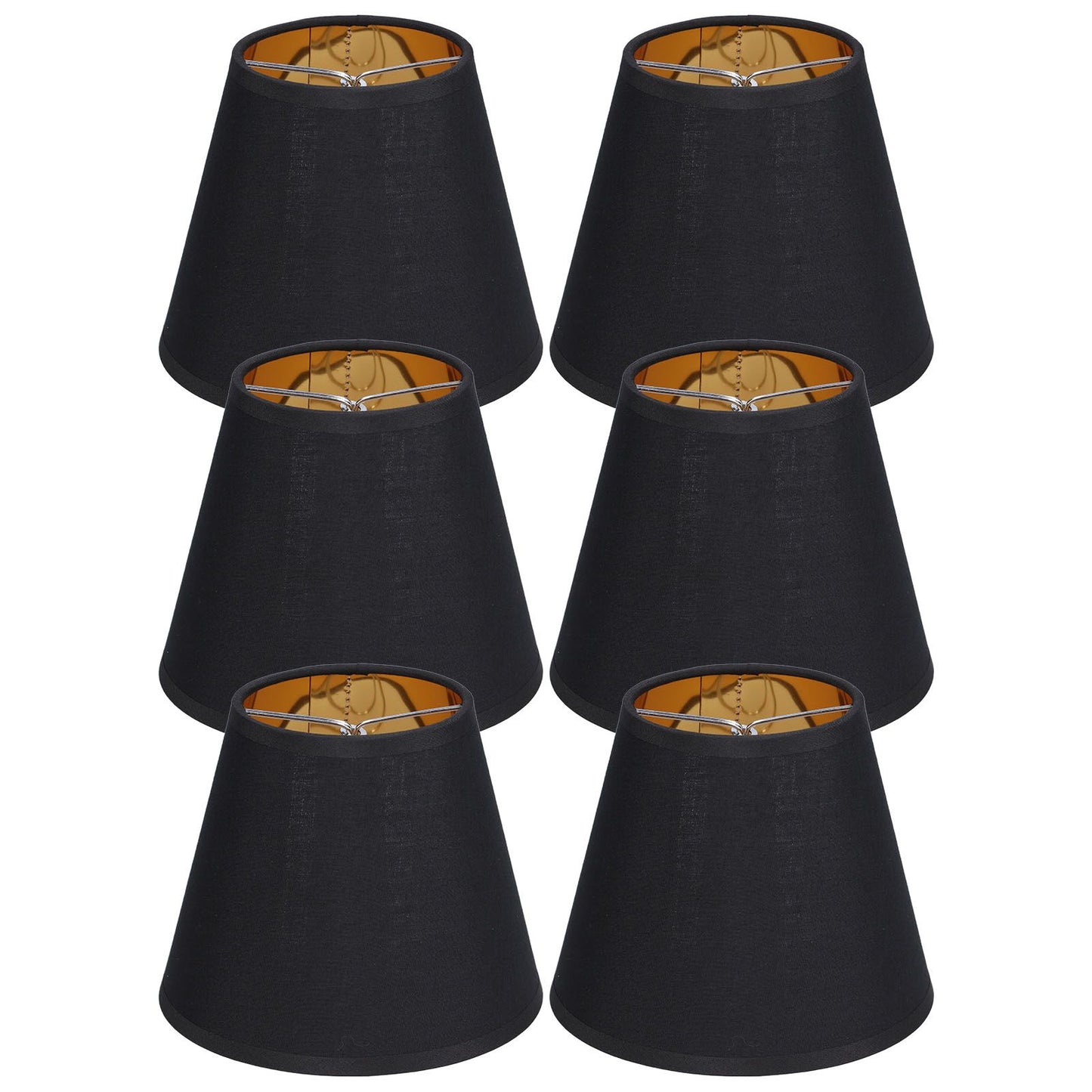 6pcs Lamp Shades Fabric Exquisite Fashion Decorative Chandelier Shades for Candle Light Desk Lamp Crystal Chandelier