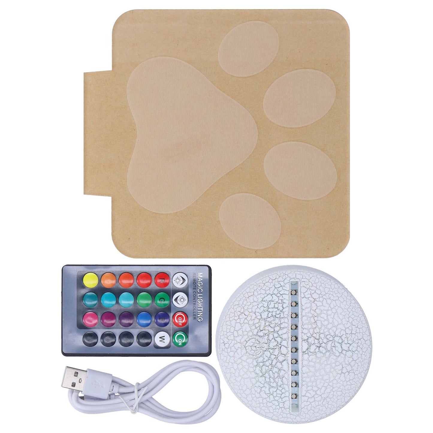 LED Night Light 16 Colors Four Lighting Modes Remote Control 3 Dimensions Little Feet Night Light for Kids Bedroom
