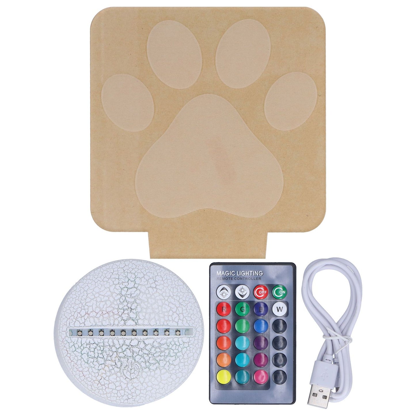 LED Night Light 16 Colors Four Lighting Modes Remote Control 3 Dimensions Little Feet Night Light for Kids Bedroom