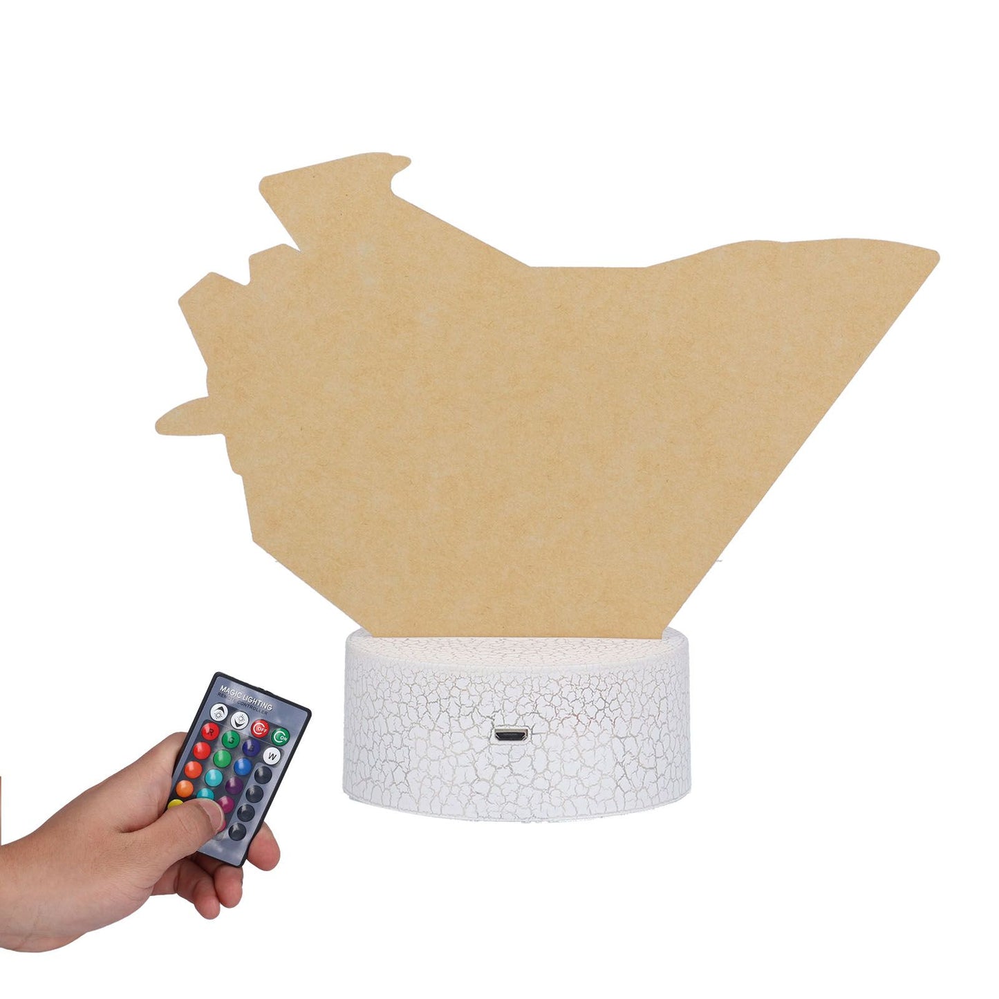 3D Lamp 16 Colors 4 Flashing Modes Dimmable Touch Remote Fighter Night Light Toy for Boys Girls