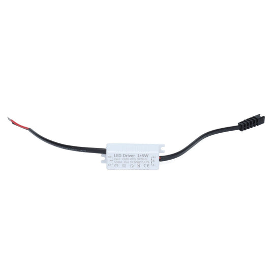LED Driver 1X5W LED Driver 1200mA Power Supply Transformer Adapter 85‑265V AC to 2‑4V DC for LED Light Outdoor Light