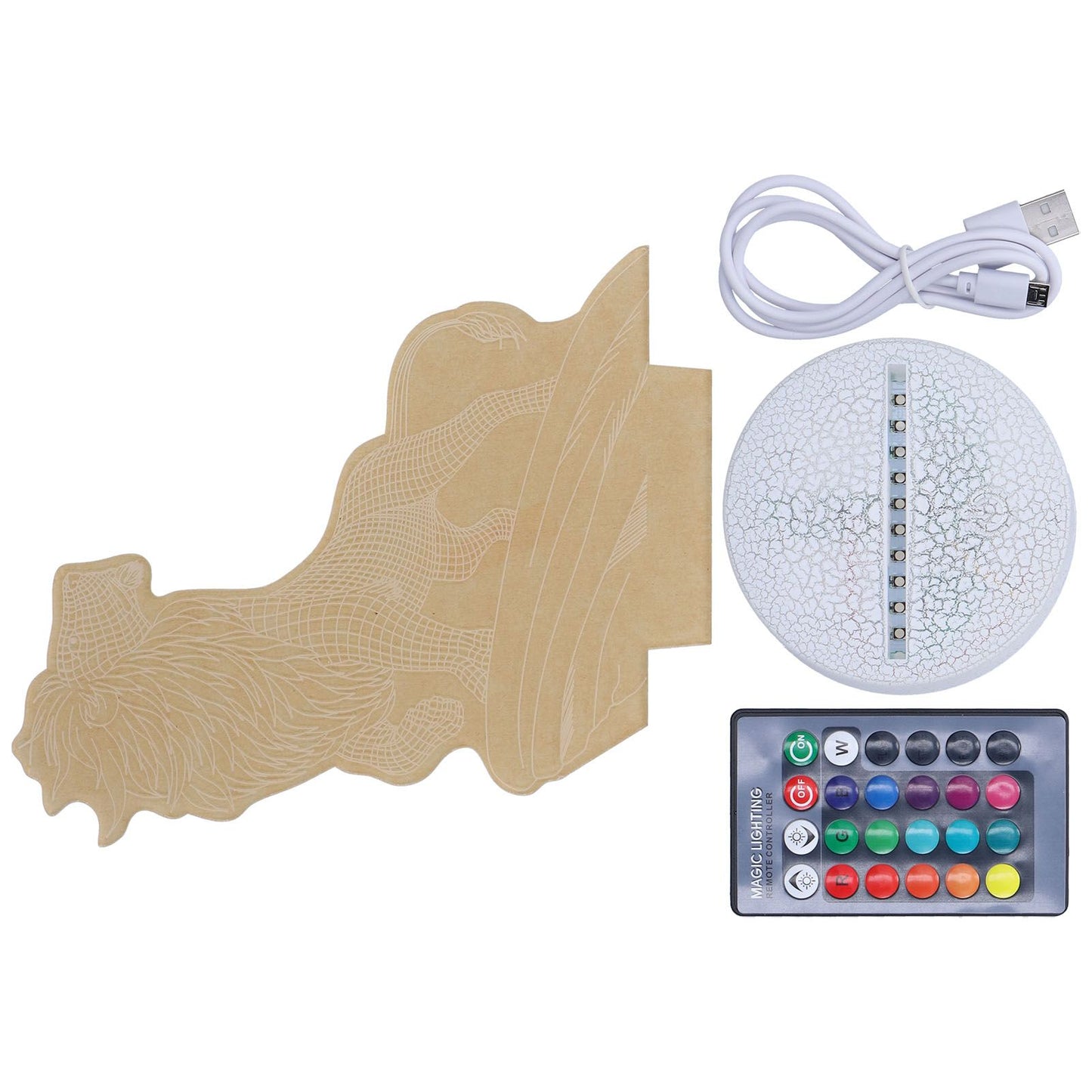 3D Night Light Dimmable 3D Illusion Lamp with 16 Color Changes Remote Control Smart Touch for Kids