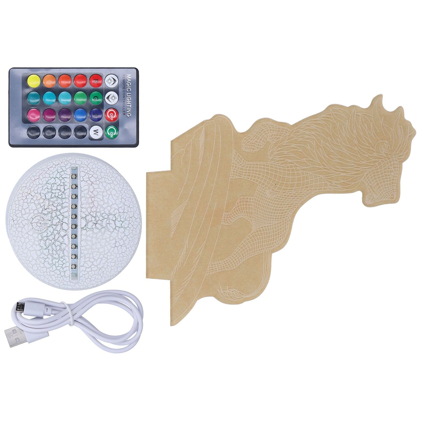 3D Night Light Dimmable 3D Illusion Lamp with 16 Color Changes Remote Control Smart Touch for Kids