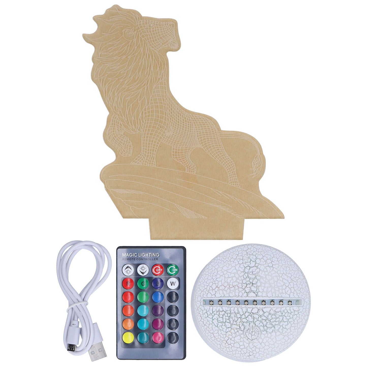 3D Night Light Dimmable 3D Illusion Lamp with 16 Color Changes Remote Control Smart Touch for Kids