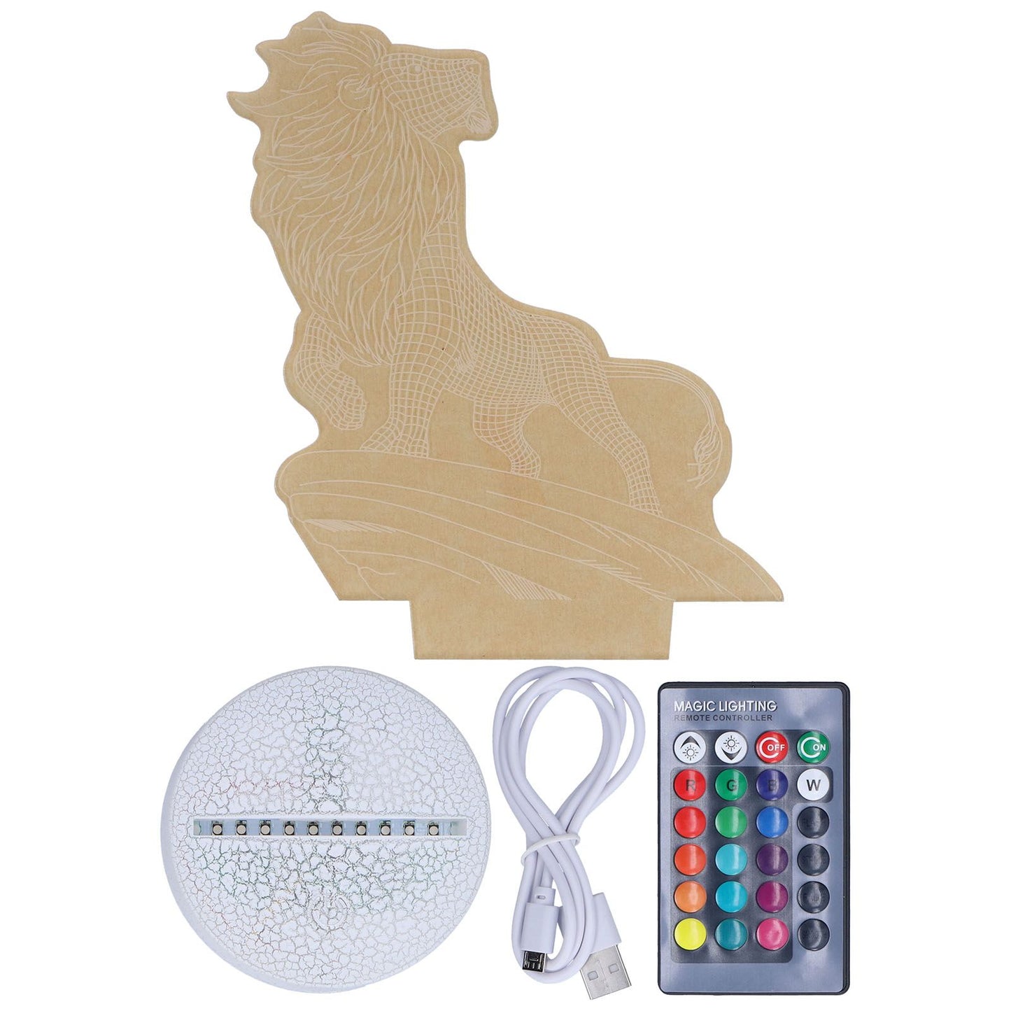 3D Night Light Dimmable 3D Illusion Lamp with 16 Color Changes Remote Control Smart Touch for Kids