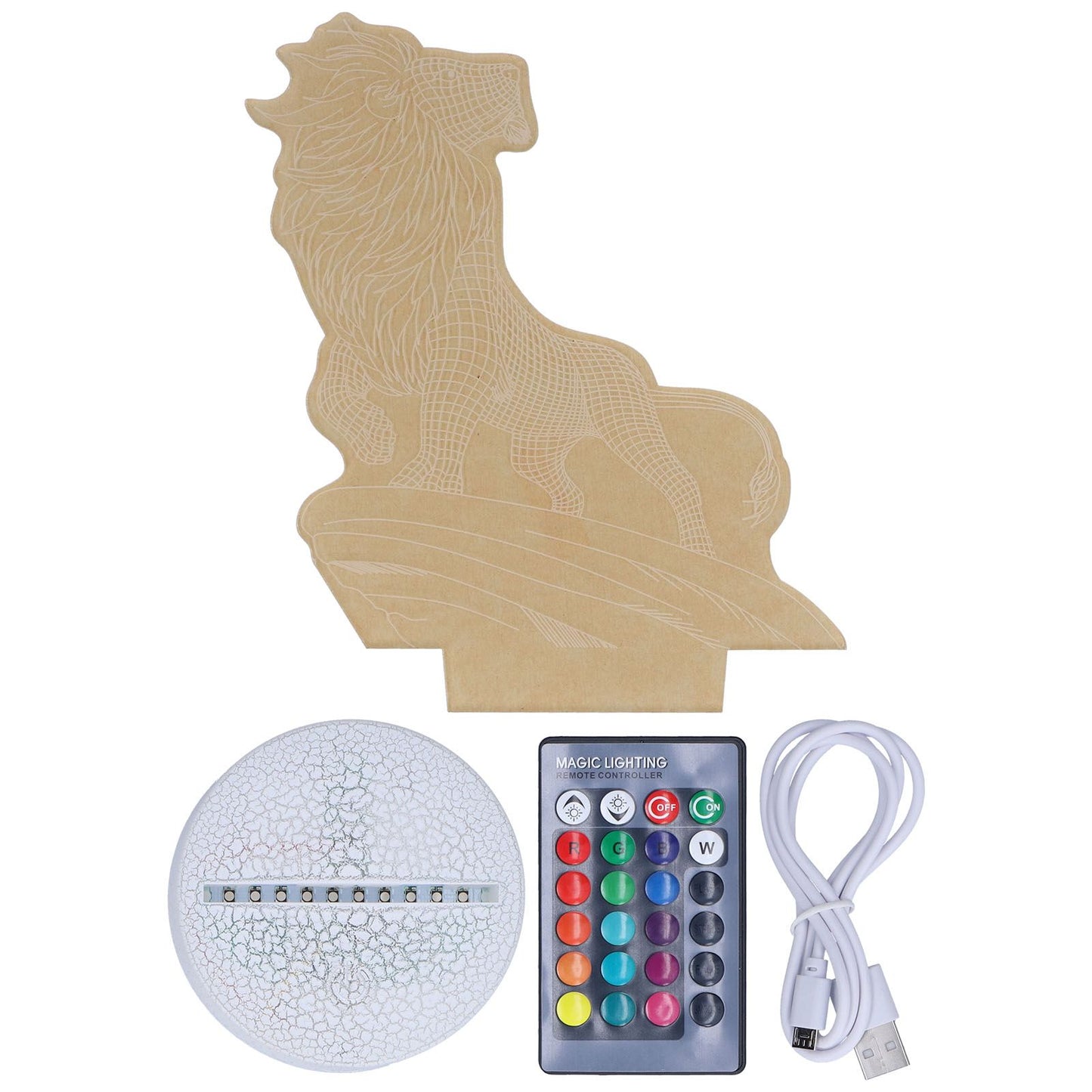 3D Night Light Dimmable 3D Illusion Lamp with 16 Color Changes Remote Control Smart Touch for Kids
