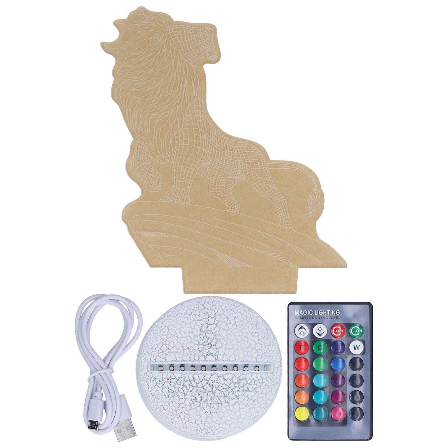 3D Night Light Dimmable 3D Illusion Lamp with 16 Color Changes Remote Control Smart Touch for Kids