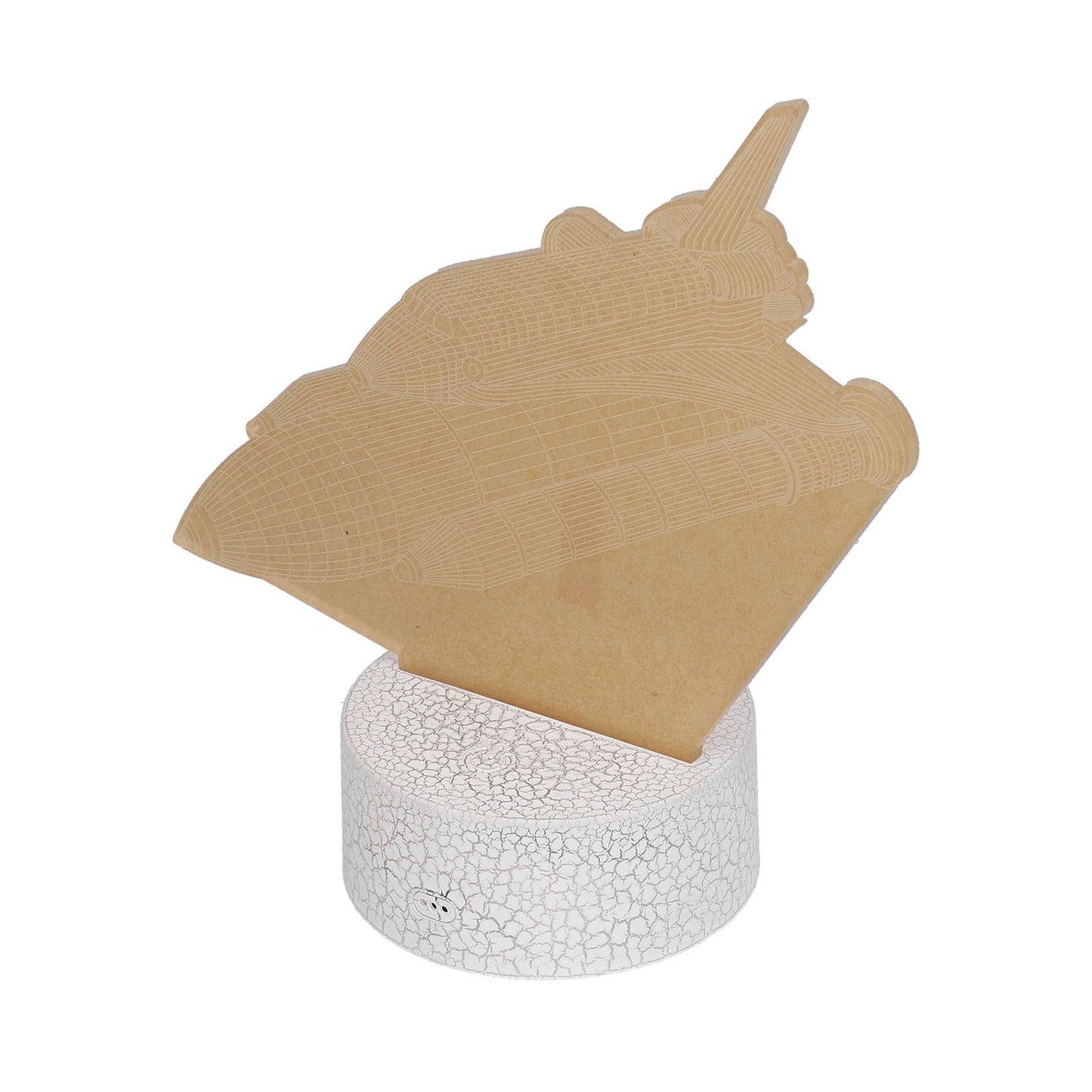 3D Night Light 16 Colors Dimmable 4 Flash Modes Remote Control Touch Switch Spaceship Series Lamp Gift for Kids