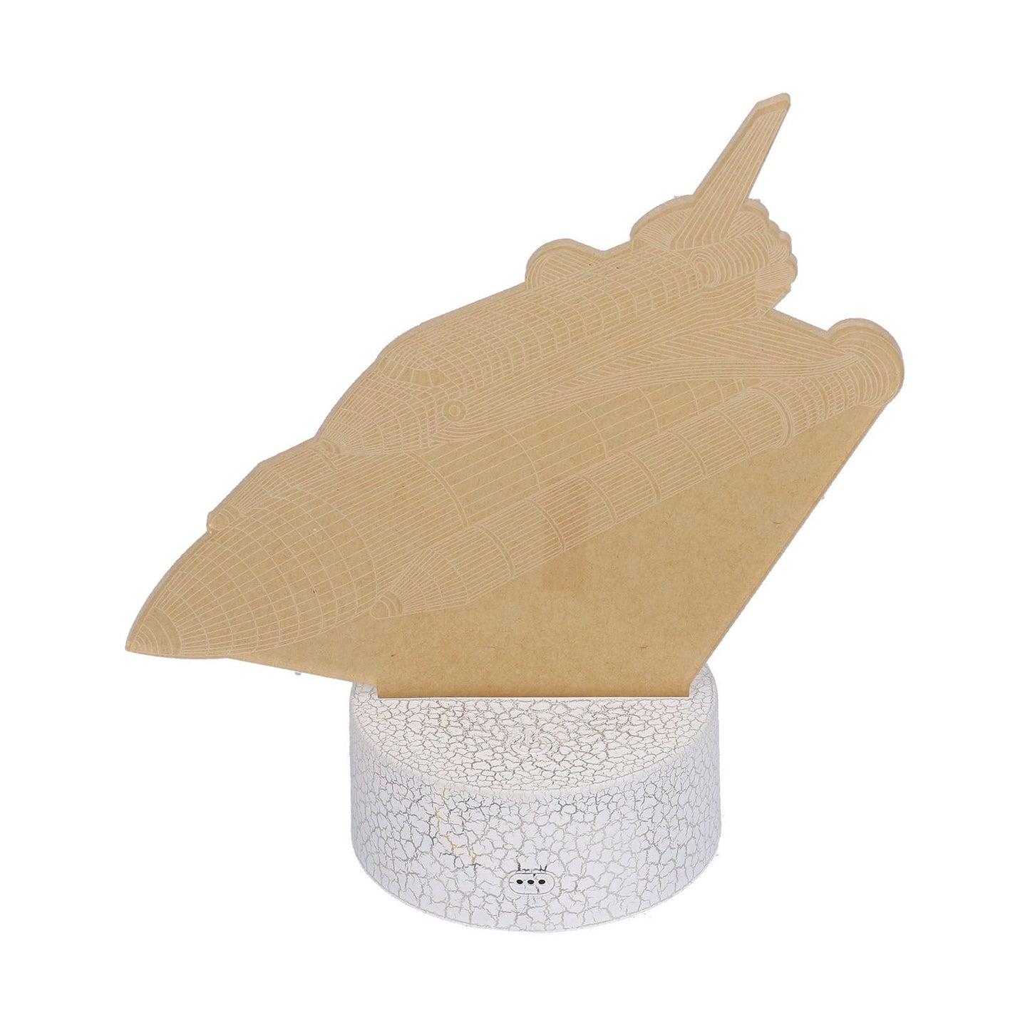 3D Night Light 16 Colors Dimmable 4 Flash Modes Remote Control Touch Switch Spaceship Series Lamp Gift for Kids