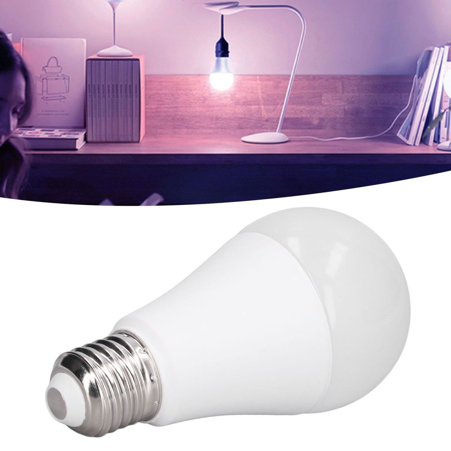 LED Smart Bulb 9W E27 RGB Dimming Light Voice Control Smart Home Bulb for Google 85‑265V